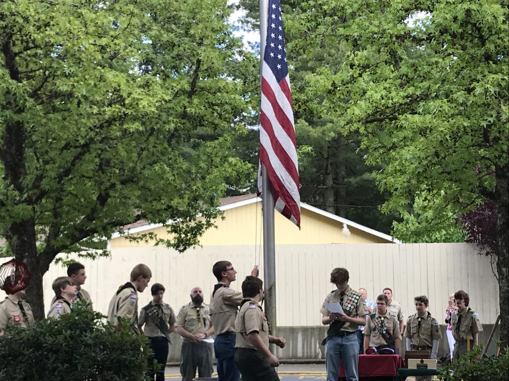 Flag Ceremony for local Retirement Community