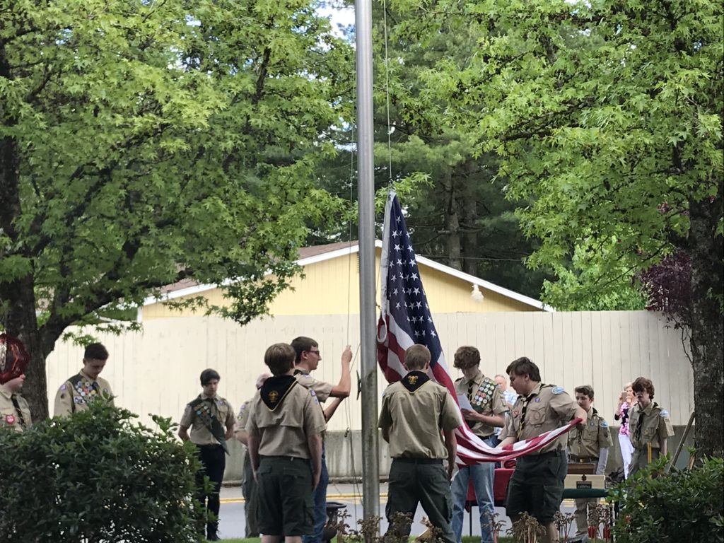 Flag Ceremony for local Retirement Community
